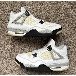 Nike Air Jordan 4 Retro OG White Cement 2016 Size 12 Men's